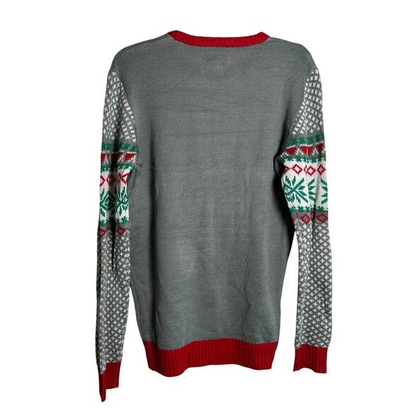 OMG SO UGLY New "Feliz Navidad" Knit Christmas Sweater Size M - Picture 3 of 4